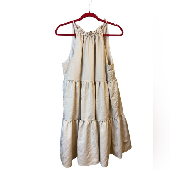Antonio Melani Beige Tiered Halter Midi Dress - Picture 5 of 9